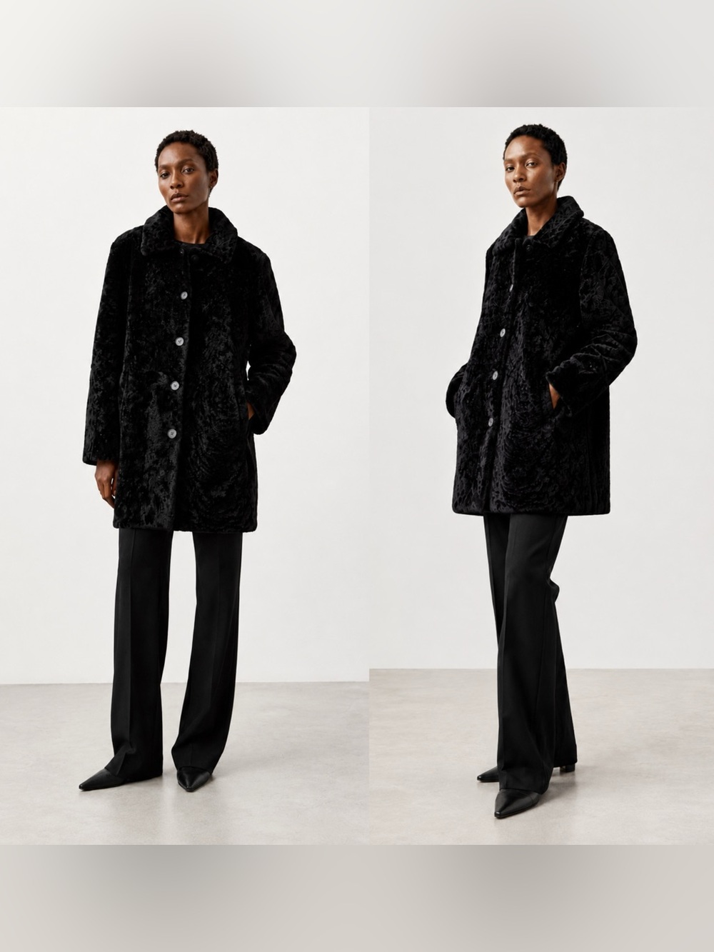 VINTAGE genuine shearling coat
